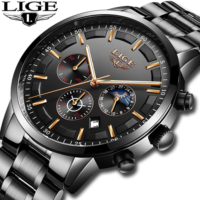 Relojes Watch Men LIGE Fashion